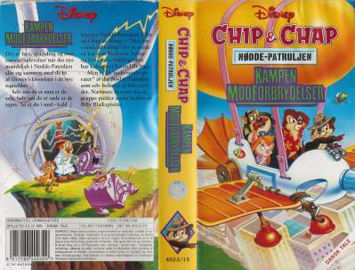 Chip & Chap: Nøddepatruljen - Kampen mod forbrydelser <p class='text-muted'>Org.titel: Chip'n'Dale: Rescue Rangers - Crimebusters</p> VHS Egmont Film 1988