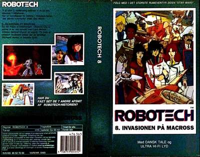Robotech 8 - Invasionen på Macross <p class='text-muted'>Org.titel: Robotech: Machross Saga</p> VHS Kavan 1985