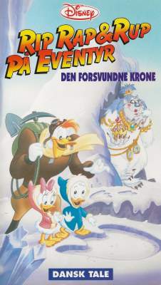 Rip, Rap & Rup på Eventyr - Den forsvundne krone VHS Disney, Egmont Film 1988