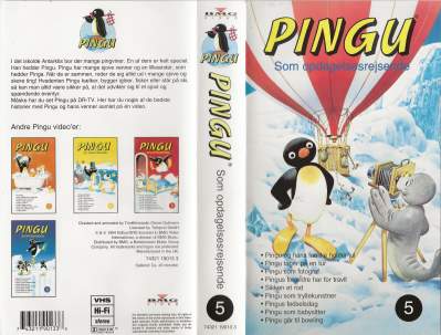 Pingu 5 - Pingu som opdagelsesrejsende  VHS BMG Video 1994