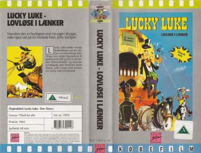 Lucky Luke i lovløse lænker VHS Egmont Film 1984