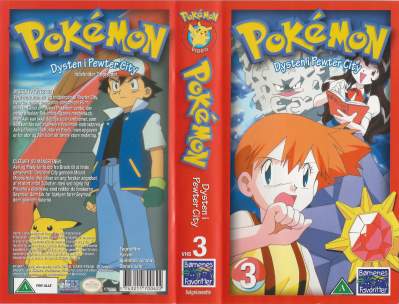 Pokémon (3) - Dysten i Pewter City  VHS Børnenes Favoritter 1997