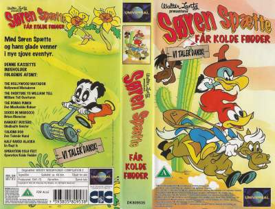 Søren Spætte får kolde fødder <p class='text-muted'>Org.titel: Woody Woodpecker - Compilation 2</p> VHS Universal 1995