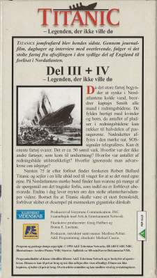 Titanic - Legenden, der ikke ville dø - Del 3 og 4 VHS Illustreret Videnskab 1994