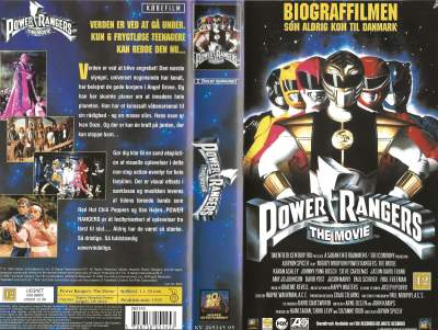 Power Rangers: The Movie <p class='text-muted'>Org.titel: Mighty Morphin Power Ranger: The Movie</p> VHS Nordisk Film 1995