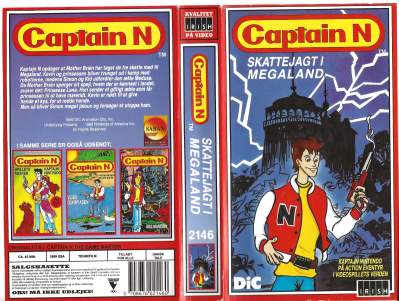 Captain N: Skattejagt I Megaland <p class='text-muted'>Org.titel: Captain N: The Game Master</p> VHS Irish 1994