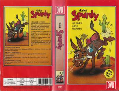 Æslet Spunky - og andre sjove tegnefilm  VHS DVD - Dansk Video Distribution A/S 0