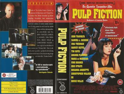 Pulp Fiction  VHS Nordisk Film 1994