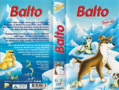 Balto  VHS DVD - Dansk Video Distribution A/S 1997