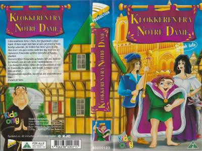 Klokkeren fra Notre Dame  VHS DVD - Dansk Video Distribution A/S 0